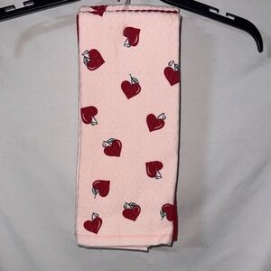 Martha Stewart Valentines Day towel set of 3 Hearts with Cherry Stems